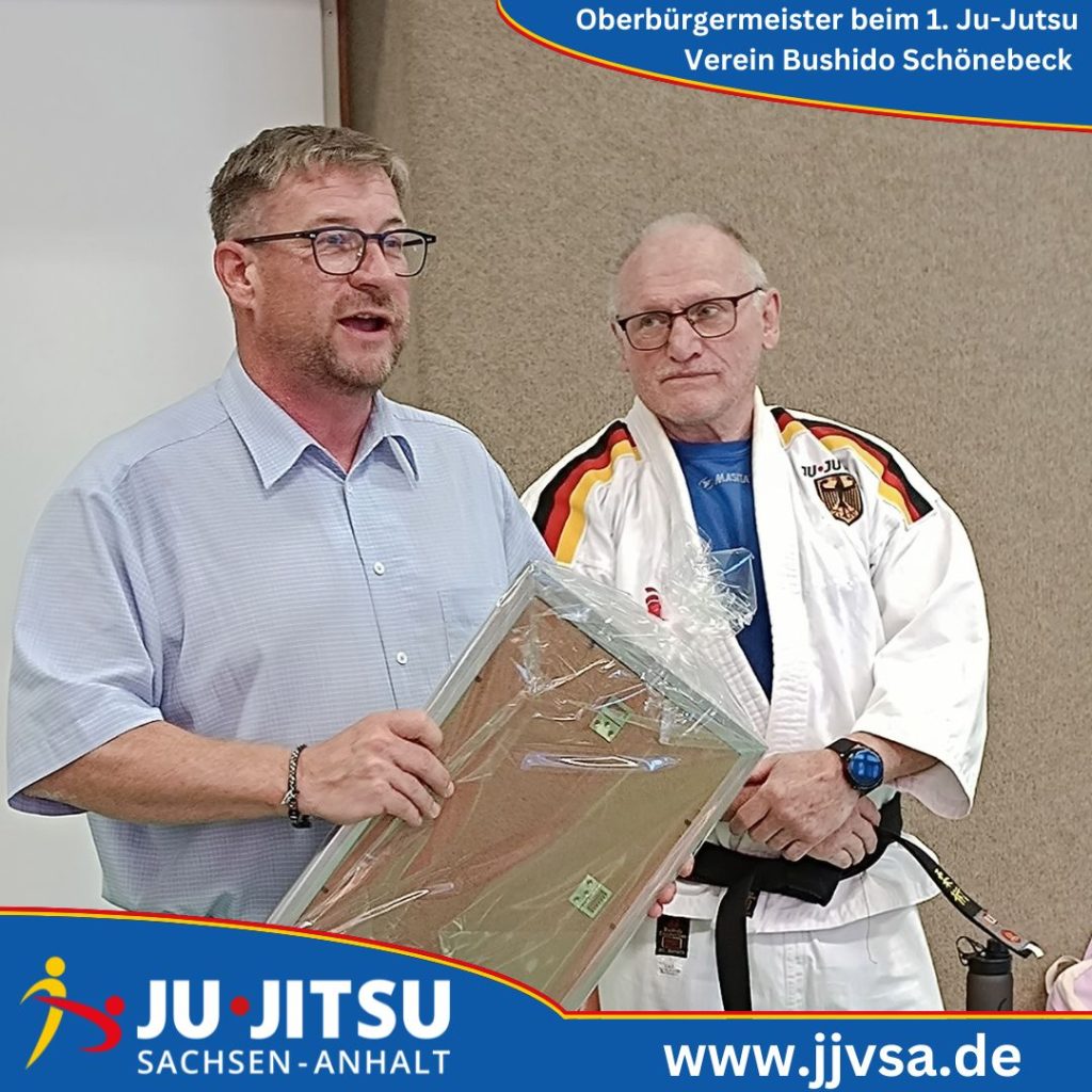 Oberbürgermeister zu Besuch beim 1. Ju-Jutsu Verein Bushido Schönebeck